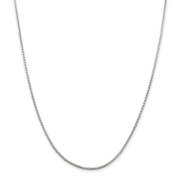 1.75mm Sterling Silver Solid Round Franco Chain Necklace, 18 Inch - Picture 3 of 8